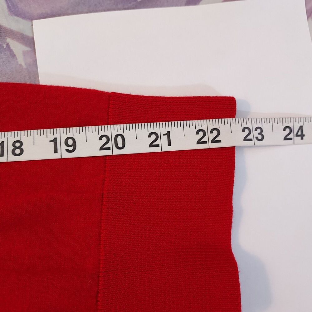 Chaps Red Turtleneck Top Women Size XXL Pullover Stretch 100% Cotton - Picture 10 of 12